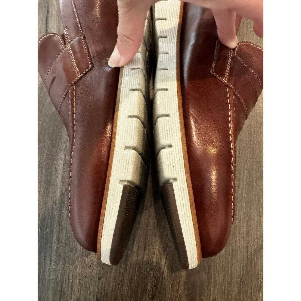 Johnston & Murphy Martell Penny Loafers 9.5 M Mahogany Brown Leather 27-3114